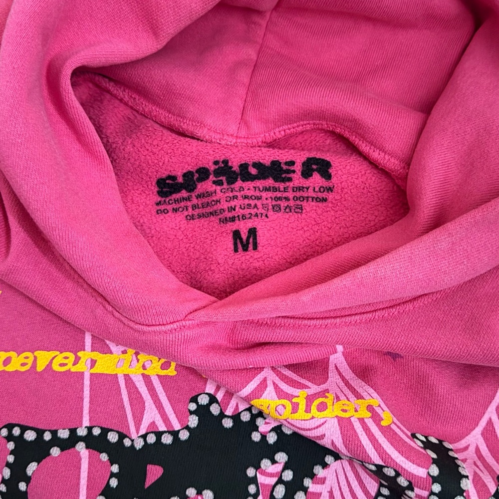 SP5DER pink hoodie ss21 - Picture 3 of 4
